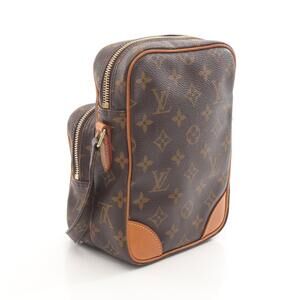 Louis Vuitton Monogram Bag Canvas Amazon Shoulder Leather Brown
